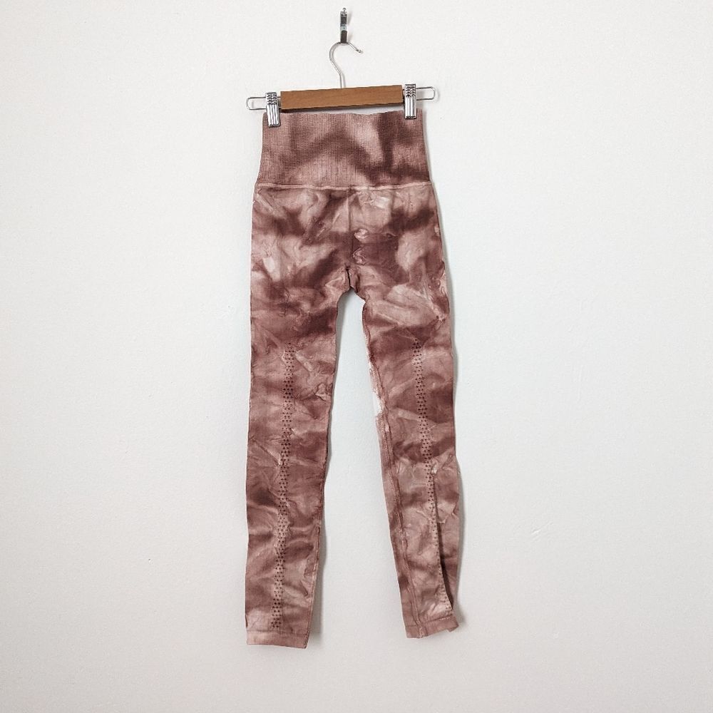 Free People FP Movement pink tie dye Good Karma seamless high waisted leggings - Picture 2 of 5